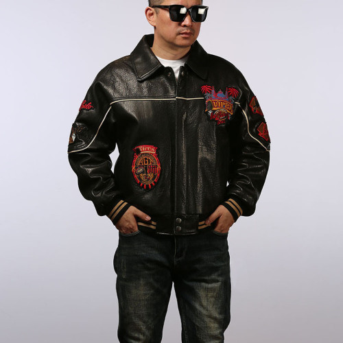 27921964 Sheepskin Genuine Leather Jacket 2 colors