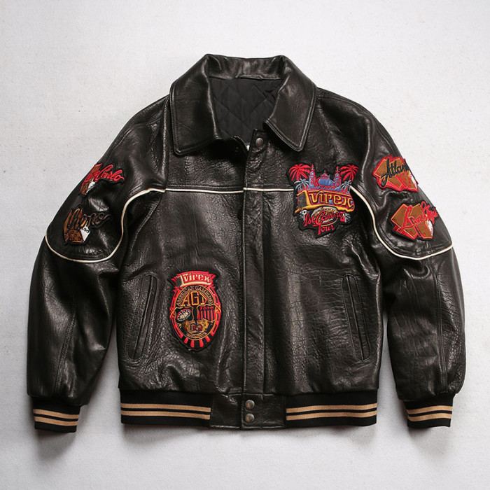 27921964 Sheepskin Genuine Leather Jacket 2 colors