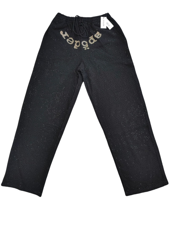 Front and back Rhinestone monogrammed VVS Hoodie & Pants Set 2 colors