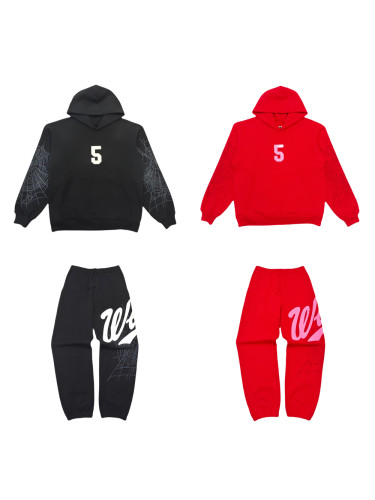 1:1 quality version 27929512 Large Letter Print Hoodie & Pants Set 2 colors
