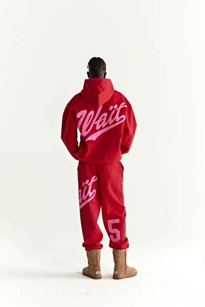 1:1 quality version 27929512 Large Letter Print Hoodie & Pants Set 2 colors