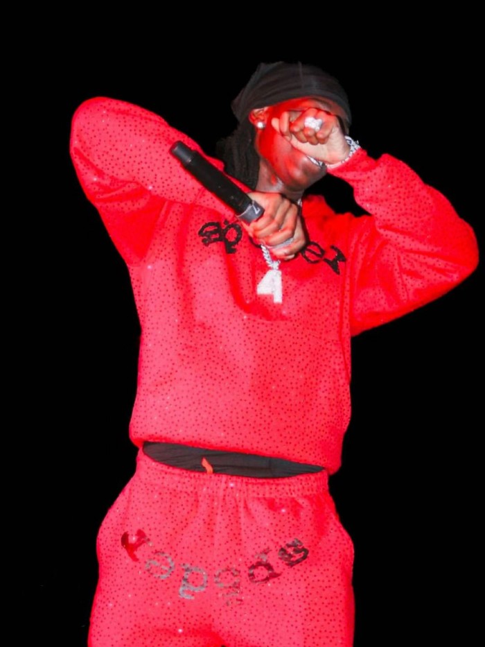 Front and back Rhinestone monogrammed VVS Hoodie & Pants Set 2 colors