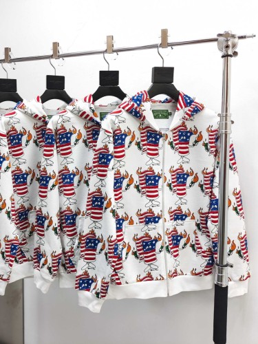 1:1 quality version 27931359 Playing With Fire Flag Villain Print Zipper Hoodie