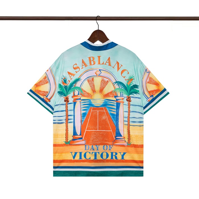 27931341 Coconut Beach Sunset Printed Polo shirt & shorts set