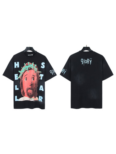 27940035 Sculpture Cartoon Portrait Printed Washed Version Tee