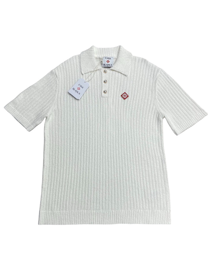 1:1 quality version 27947396 Vertical knit polo shirt 2 colors