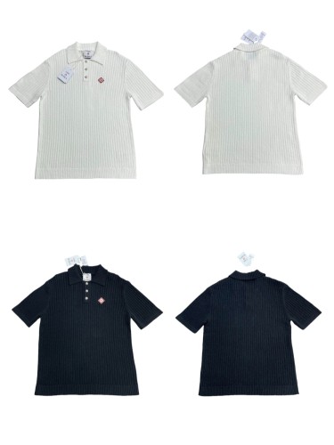 1:1 quality version 27947396 Vertical knit polo shirt 2 colors