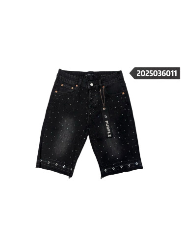 1:1 quality version 27947378 Front Rhinestone Floral Denim Shorts