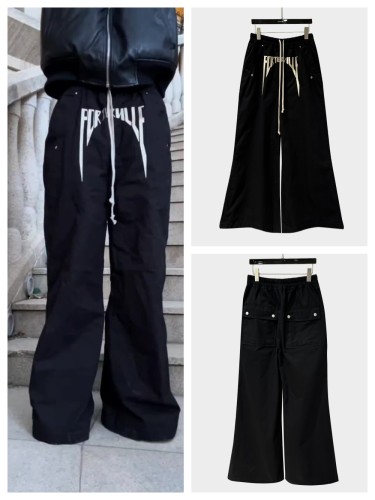 1:1 quality version 27947610 Embroidered Monogrammed Wide Leg Flared Pants