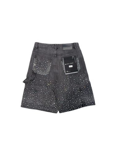 1:1 quality version 27947381 Rhinestone Denim Shorts