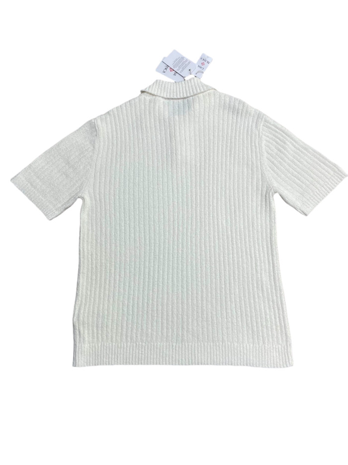 1:1 quality version 27947396 Vertical knit polo shirt 2 colors