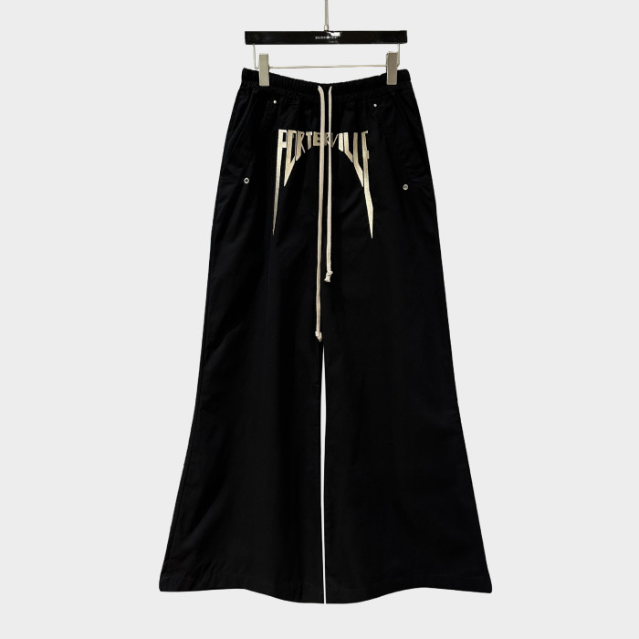 1:1 quality version 27947610 Embroidered Monogrammed Wide Leg Flared Pants