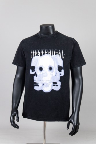 27954152 Hysterical Skull Letter Print Tee