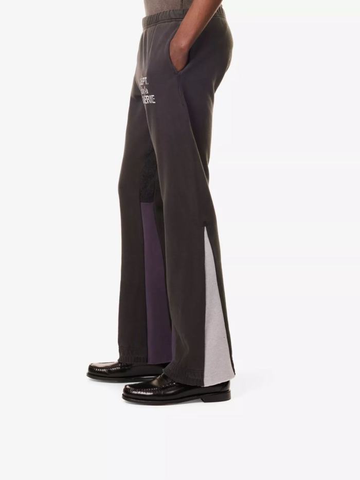 1:1 quality version 27956082 Greenish-black Printed Patchwork Pants