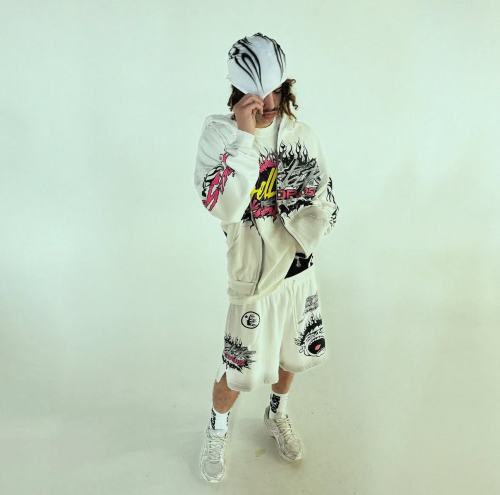 1:1 quality version 27956079 Noise Portrait Print Shorts with NFC tag