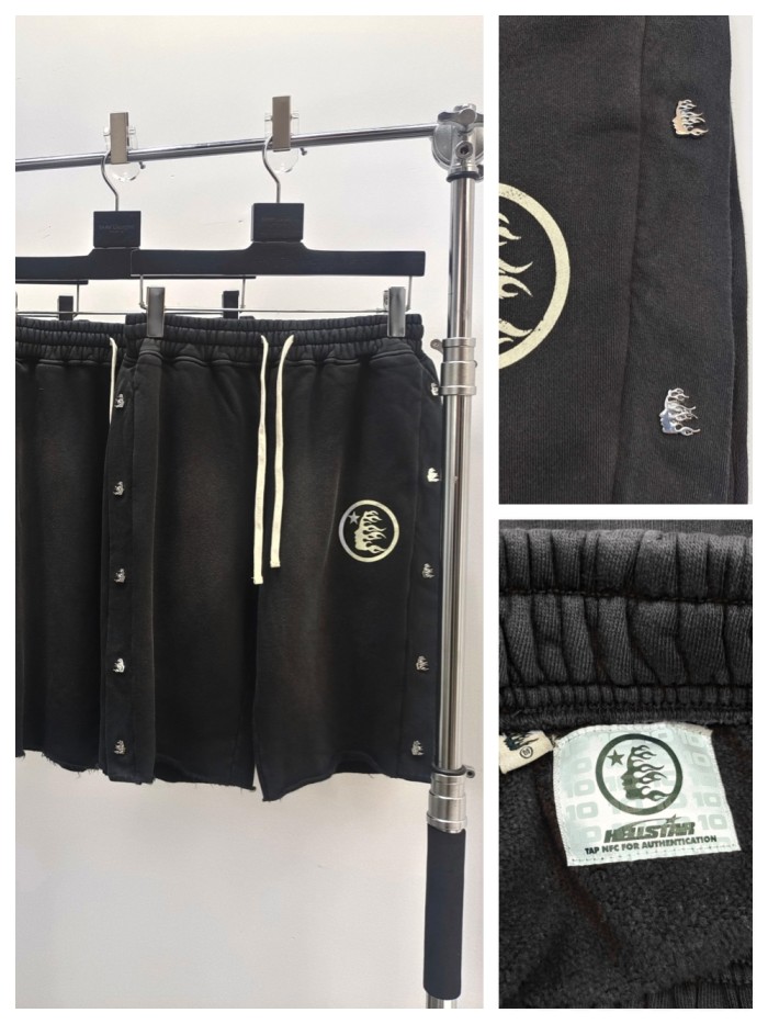 1:1 quality version 27956071 Side button logo shorts with NFC tag