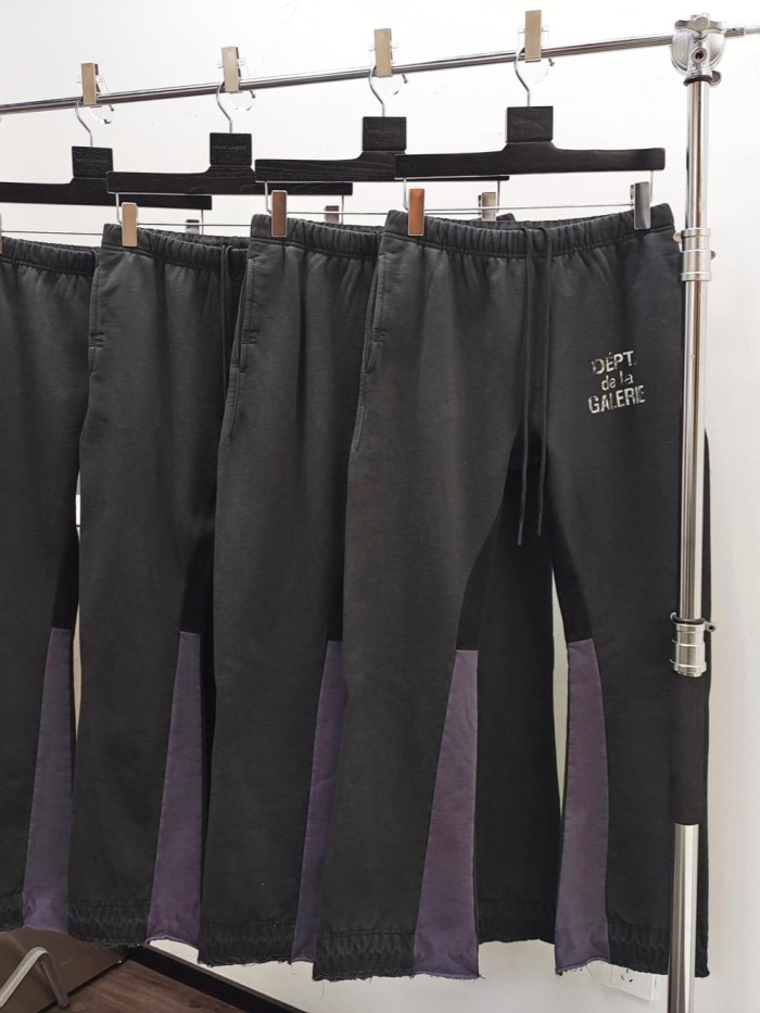 1:1 quality version 27956082 Greenish-black Printed Patchwork Pants