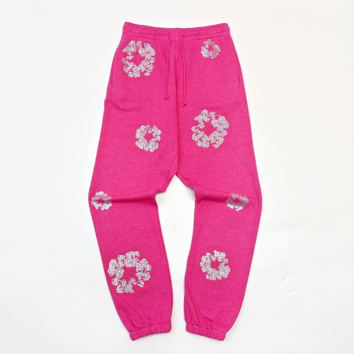 1:1 quality version 27956088 Rhinestone Flower Zipper Hoodie & Sweatpants Set