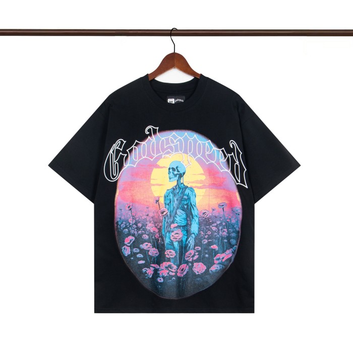 [Buy Two Get One Free]27958328 Sunset Rose Garden Print Tee