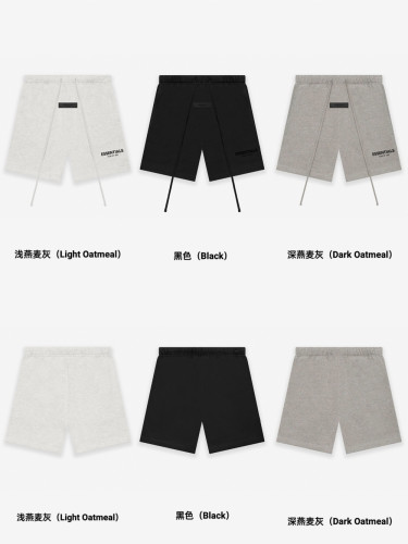 1:1 quality version Thin Terry Black Flocked Letter Print Shorts 3 colors