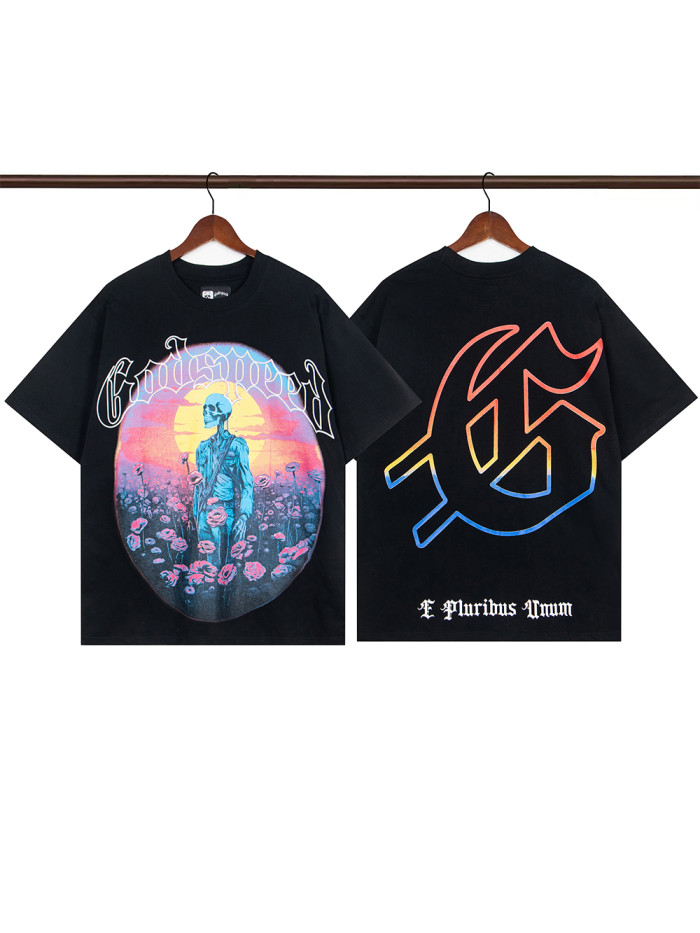 [Buy Two Get One Free]27958328 Sunset Rose Garden Print Tee