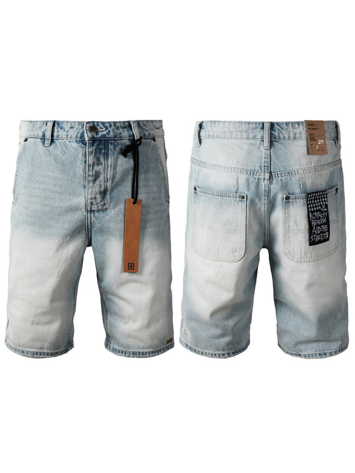1:1 quality version 27958318 Embroidered Small Letter Denim Shorts