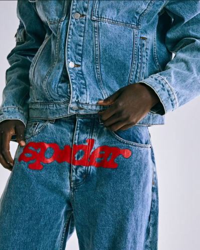 1:1 quality version 27958415 Letter Printed V3 Jeans 2 colors
