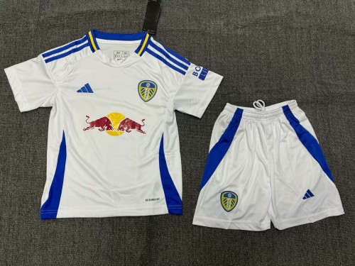 2024/2025 Leeds United Home Football Jersey  Shirt 1:1 Thai Quality Kids Size