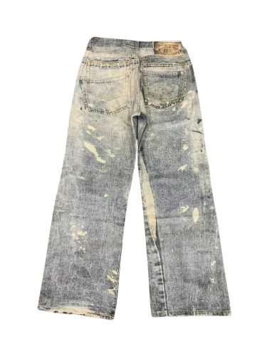 27962822 Ink Splash Aged Jeans