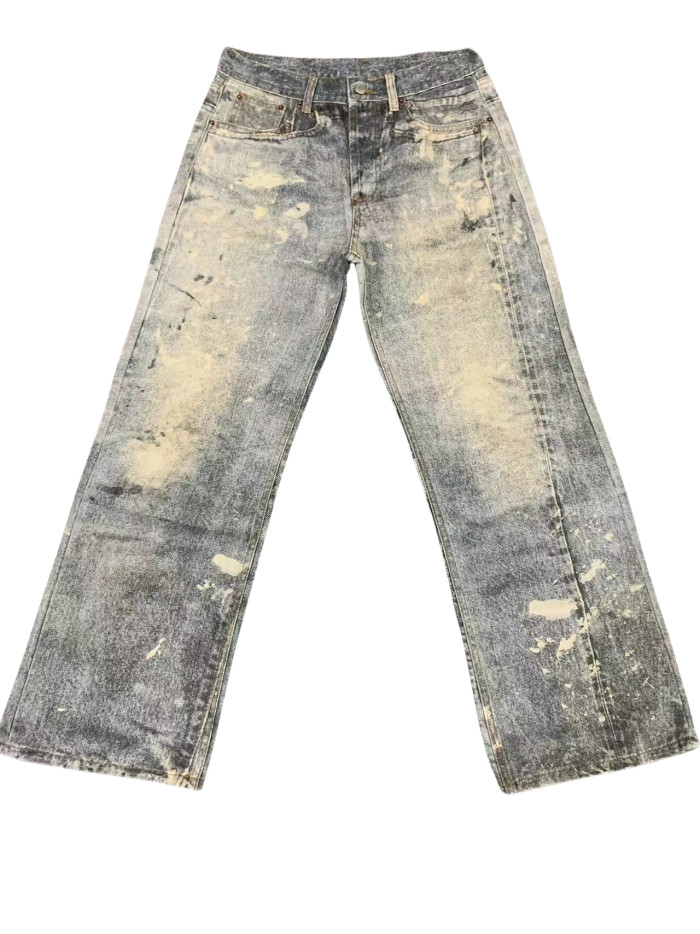 27962822 Ink Splash Aged Jeans