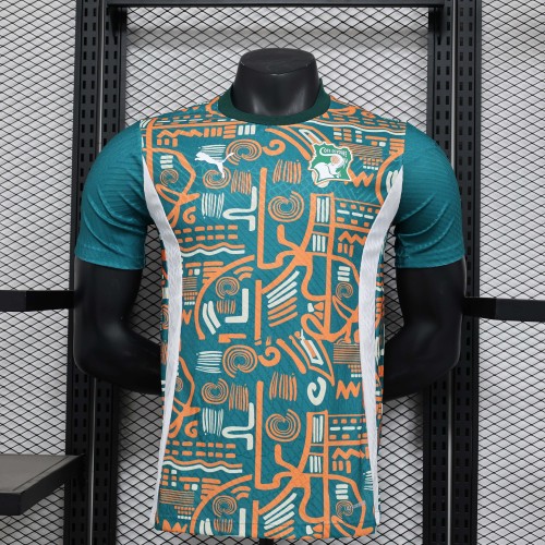 2024/2025 Player Version C?te d'Ivoire National Team Training Wear Football Shirt 1:1 Thai Quality
