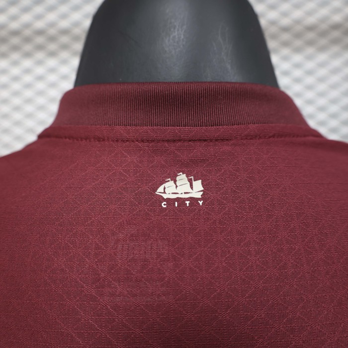 2024/2025 Long Sleeve Player Version Manchester City Third Away Football Shirt 1:1 Thai Quality