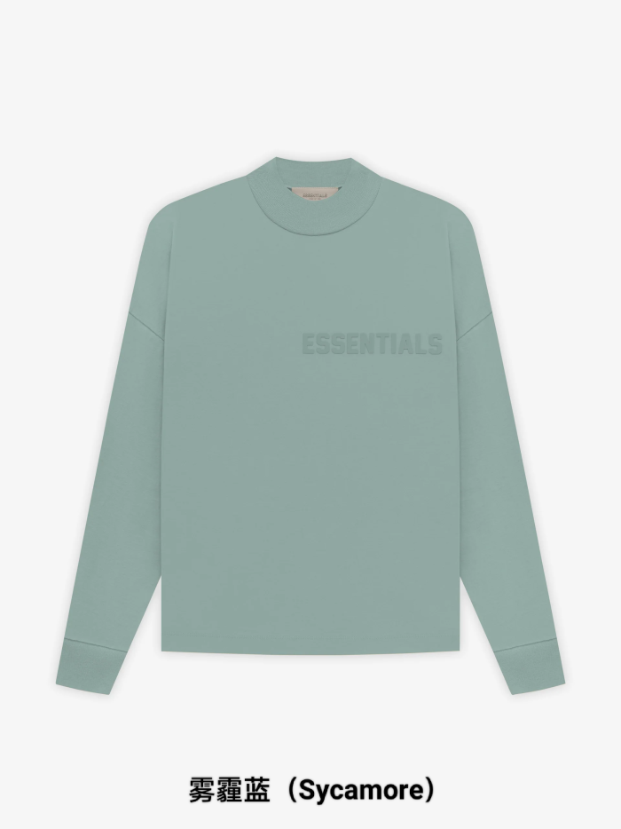 1:1 quality version 27968555 Stereoscopic Silicone Letter Long Sleeve T-Shirt 6 colors
