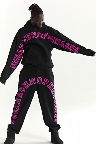 1:1 quality version 27968577 One-piece Monogrammed Hoodie & Pants Set 2 colors