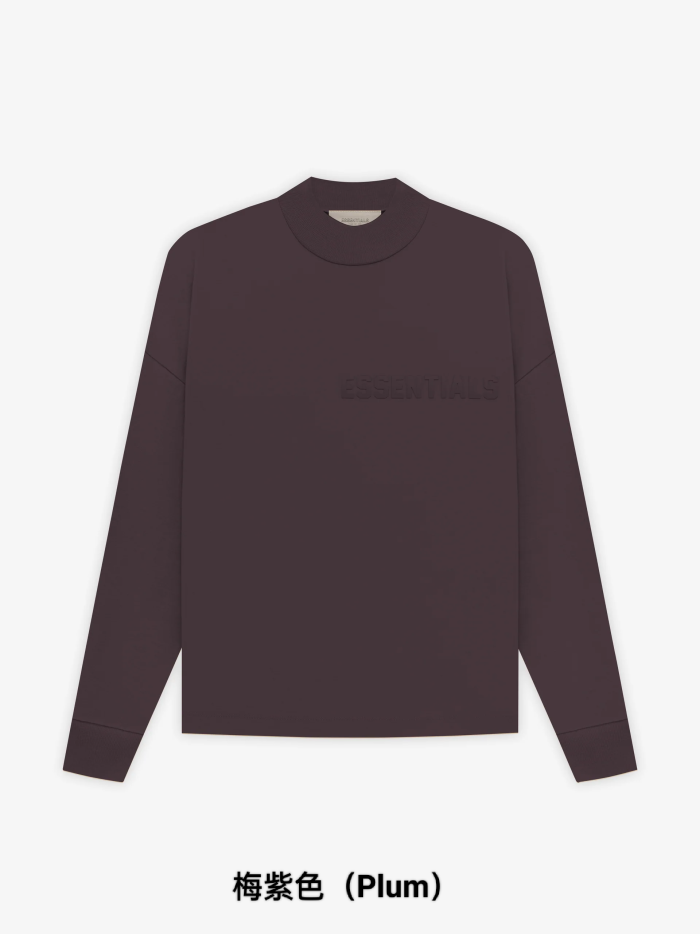1:1 quality version 27968555 Stereoscopic Silicone Letter Long Sleeve T-Shirt 6 colors