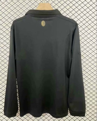 2024/2025 Long Sleeve AC Milan 125th Anniversary Black Soccer Jersey 1:1 Thai Quality