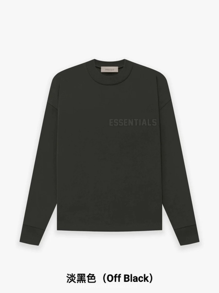 1:1 quality version 27968555 Stereoscopic Silicone Letter Long Sleeve T-Shirt 6 colors