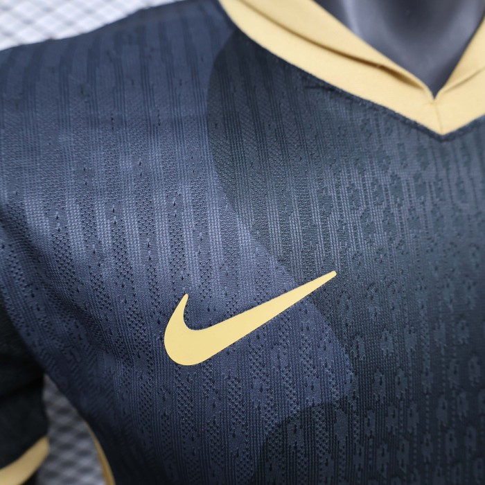 2024/2025 Player Version Barcelona Special Edition Black and yellow Football Shirt 1:1 Thai Quality