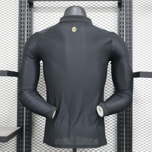 2024/2025 Long Sleeve Player Version AC Milan 125th Anniversary Black Soccer Jersey 1:1 Thai Quality