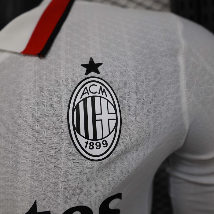 2024/2025 Long Sleeve Player Version AC Milan Away Football Shirt 1:1 Thai Quality