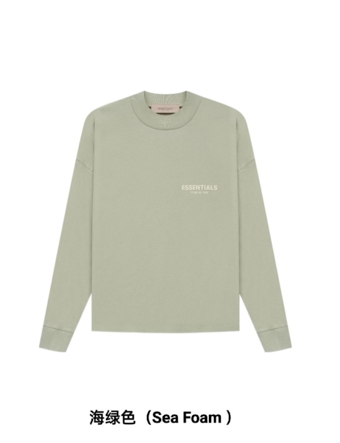 1:1 quality version 27968544 Beige Flocked Letter Long Sleeve T-Shirt 3 colors