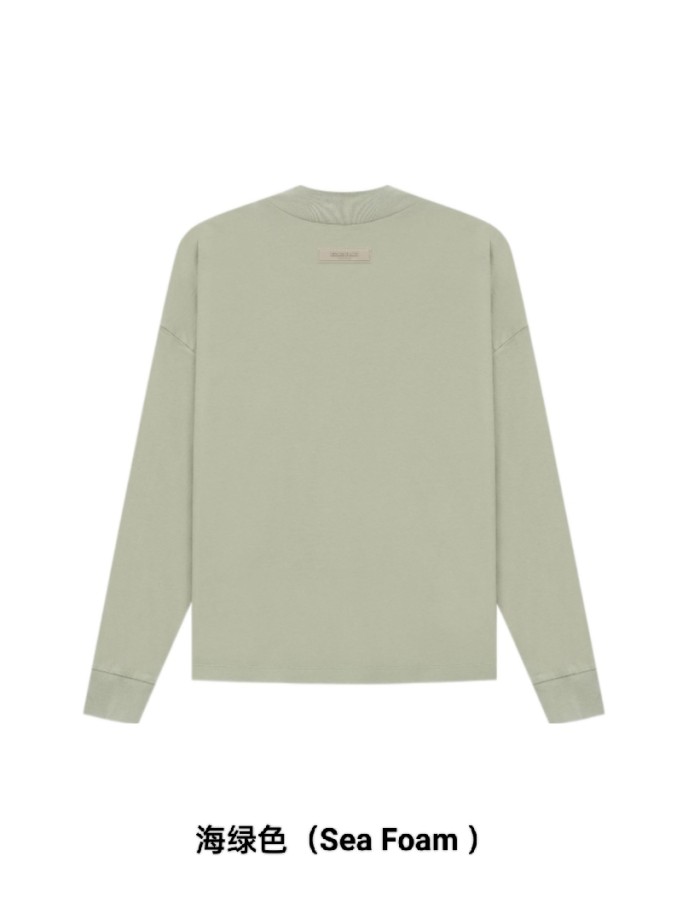 1:1 quality version 27968544 Beige Flocked Letter Long Sleeve T-Shirt 3 colors