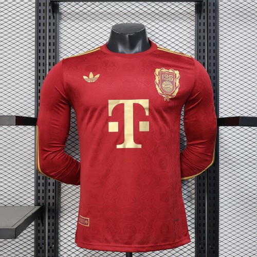 2024/2025 Player Version Long Sleeve Bayern Munich 125th Anniversary Edition Football Shirt 1:1 Thai Quality
