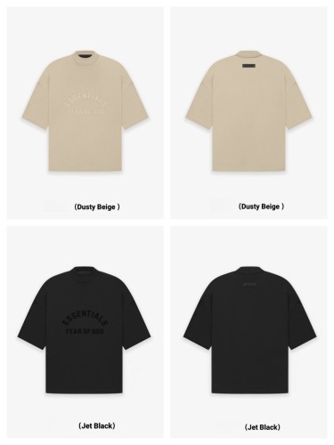 1:1 quality version Classic 3D Silicone Letter T-shirt 2 colors