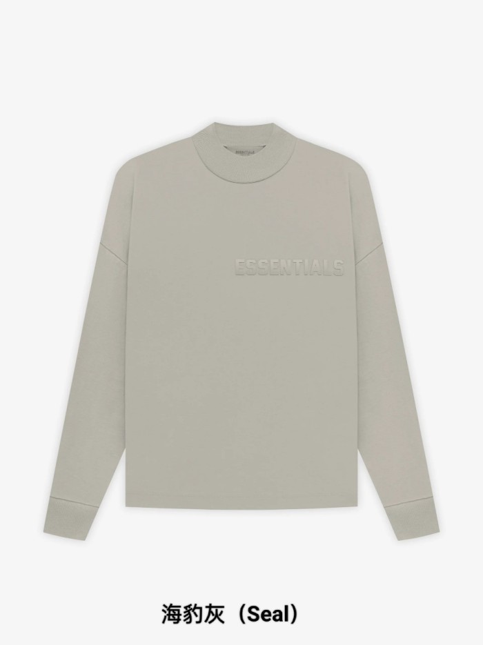 1:1 quality version 27968555 Stereoscopic Silicone Letter Long Sleeve T-Shirt 6 colors