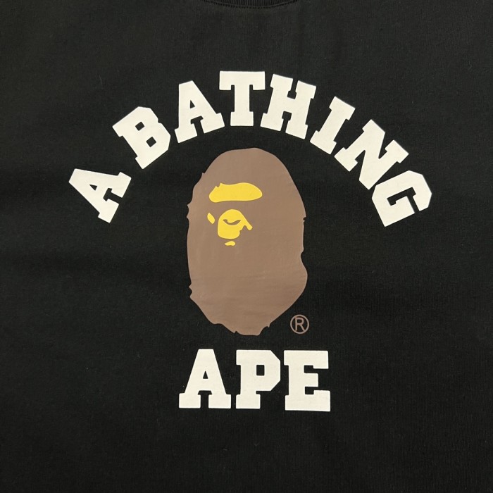 1:1 quality version 27972615 Ape Small Head Letter Print Tee 4 colors
