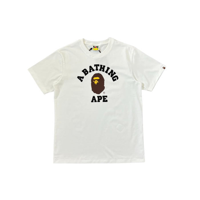 1:1 quality version 27972615 Ape Small Head Letter Print Tee 4 colors