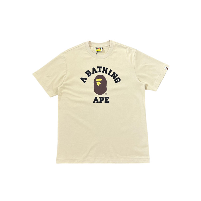 1:1 quality version 27972615 Ape Small Head Letter Print Tee 4 colors