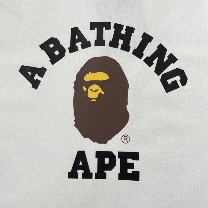 1:1 quality version 27972615 Ape Small Head Letter Print Tee 4 colors