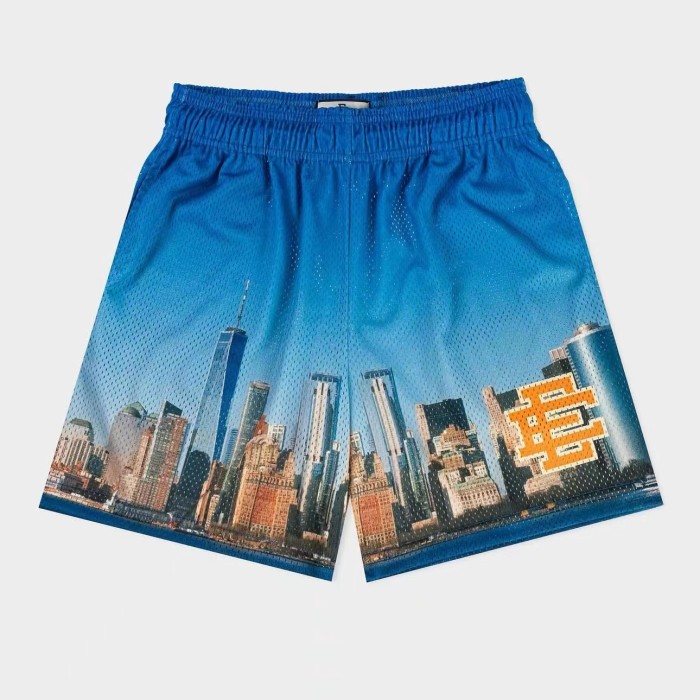  27974882 Scenic Print Mesh Shorts 4 colors